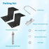 2 Sets XRDS-RF Antenna Mount Kits - Black-Coated Pole Mount Bracket with Double U-Bolts Clamp V Jaw Bracket for Outside
