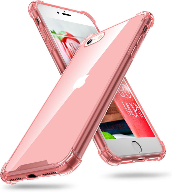 ORIbox Shockproof Case for iPhone SE 2022/2020, Compatible with iPhone 8/7, with 4 Corners Protection (Pink)