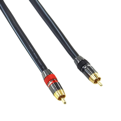 Male RCA to Banana Plug Speaker Cable, 12AWG, 2 Pack (3FT) - Banana Plug to RCA Speaker Cable
