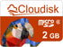 Cloudisk Pack 10 2GB C6 (2GB) of Parrot-Prime Micro SD Card Flash Memory Card with SD Adapter, Card Reader