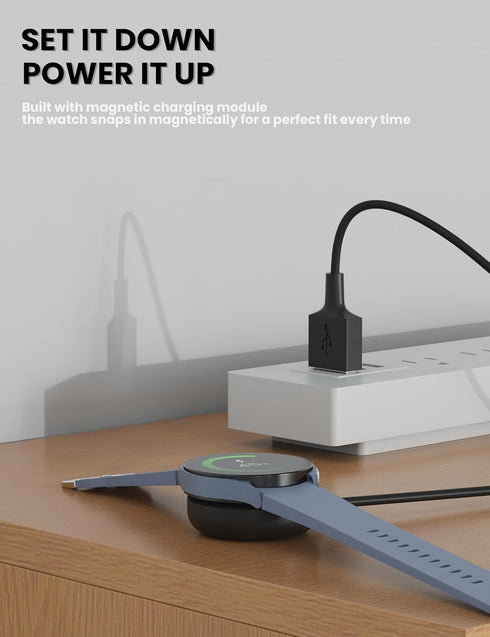 Bicmice Wireless Charging Cable for Samsung Galaxy Watch 6/6 Classic/5/5 Pro/4/4 Classic/3/Active 2/Active