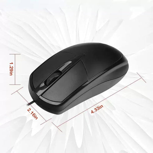 Guiheng Wired Mouse, Ergonomic Computer Mouse, USB for Right or Left Hand, with Durable Clicks for PC, Computer