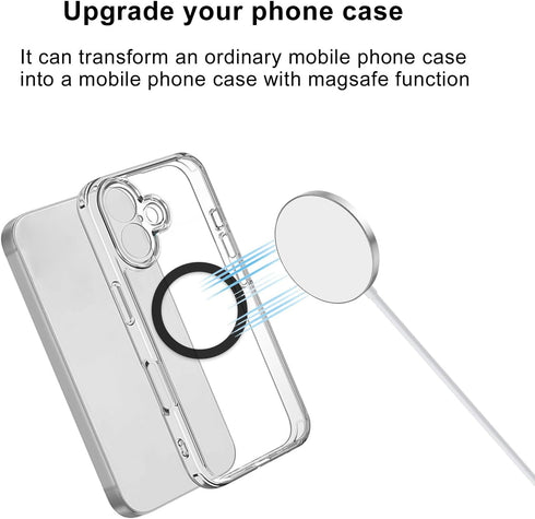 TYXK 3 Pack,Universal Metal Ring Sticker for Wireless Charger&Magsafe Sticker,Magnetic Ring for Phone Case,Compatible