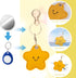 lasuroa Backpack Cute Star Leather Keychain Holder, Waterproof Anti-Scratch Hidden GPS Tracker Case Cover Key chain