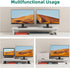 Dual Monitor Stand Riser, 39 Inch Large Wooden Desktop Organizer Shelf for 2 Monitors, Laptop, TV, Office Desk