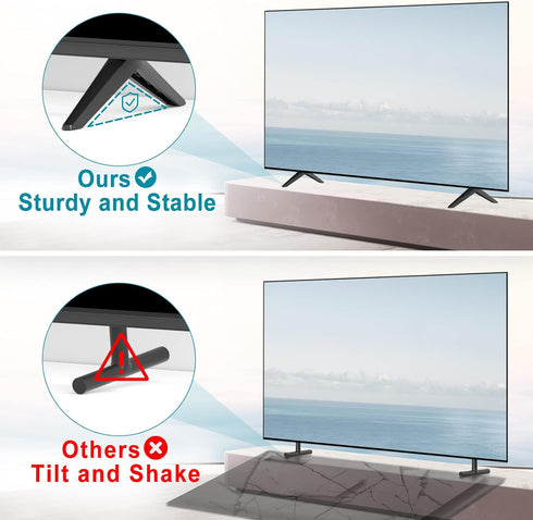 Rimous 32 inch (1080P) UN32J5205AF TV Stand Compatible with Samsung Class FHD Smart LED TVs, TV Stand Legs Only