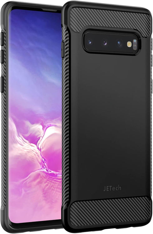 JETech Slim Fit Case for Samsung Galaxy S10, Thin Shock-Absorption Phone Cover (Black)