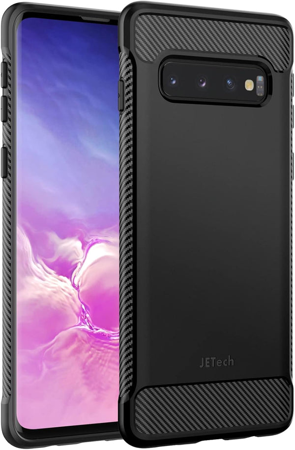 JETech Slim Fit Case for Samsung Galaxy S10, Thin Shock-Absorption Phone Cover (Black)