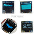 0.96" inch 0x3C 4pin 128x64-1306 3.3V-5V ESP8266 ESP32 (Pack 3) OLED Display Screen Module Address of S S - D Blue