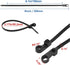 Zip Ties with Screw Hole, 8 inch 48lbs Heavy Duty Nylon for Indoor & Outdoor (Black, 300pcs)
