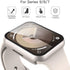 Misxi 2 Pack Hard PC Case with Tempered Glass Protector for Apple Watch 41mm, Lightweight Anti-Drop Cover