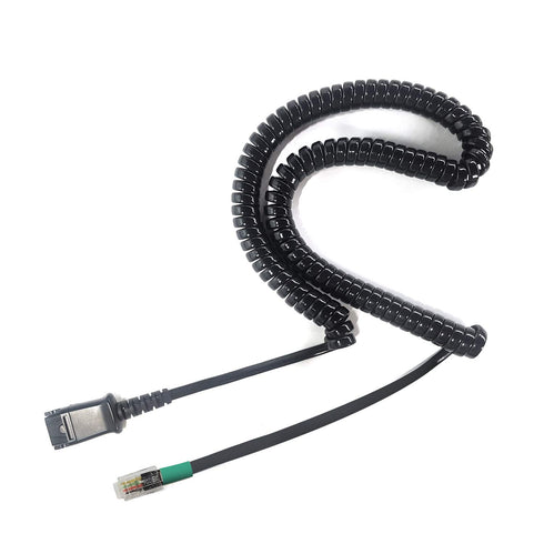 IPD U10P-S Bottom Headphone Adapter Phone Cord Cable for Yealink, Snom, Grandstream & LG IP Phones