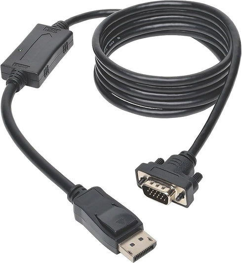 Tripp Lite DisplayPort to VGA Active Cable Adapter, DP 1.2 with Latches, 6 Feet, 1080p, Black