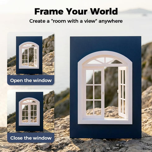 Creative Window Props, Portable Creative Window Frame Photography Props, Take The World in a Frame, Travel Photos