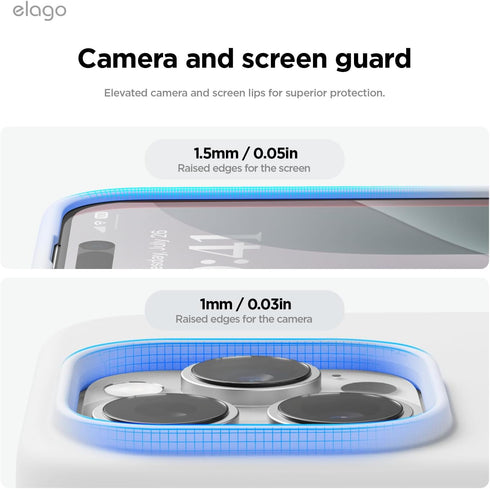 elago 16 6.9 inch Compatible with iPhone Pro Max Case, Premium Liquid Silicone Case, Full Body Protective Cover