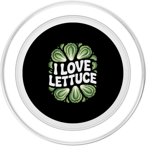 Lettuce Enthusiast Vegetables Humor I Love Lettuce Fresh Salad Lover PopSockets PopGrip for MagSafe