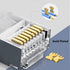 PETECHTOOL RJ45 CAT6 Pass Through Connectors, Gold Plated 8P8C Plugs and Strain Relief, 50x CAT6 Plug + 50x Strain