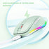 PEIOUS Wireless Mouse Jiggler - LED Wireless Mice with Built-in Mouse Mover, Rechargeable for Laptop