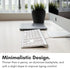 Macally Ultra Slim USB Wired Computer Keyboard, Full Size for Apple & Windows, Low Profile