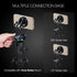 Magnetic Pocket Phone Tripod, Foldable Compatible with MagSafe iPhone 15/14/13/12 Plus Pro Max Series, All in One Desk