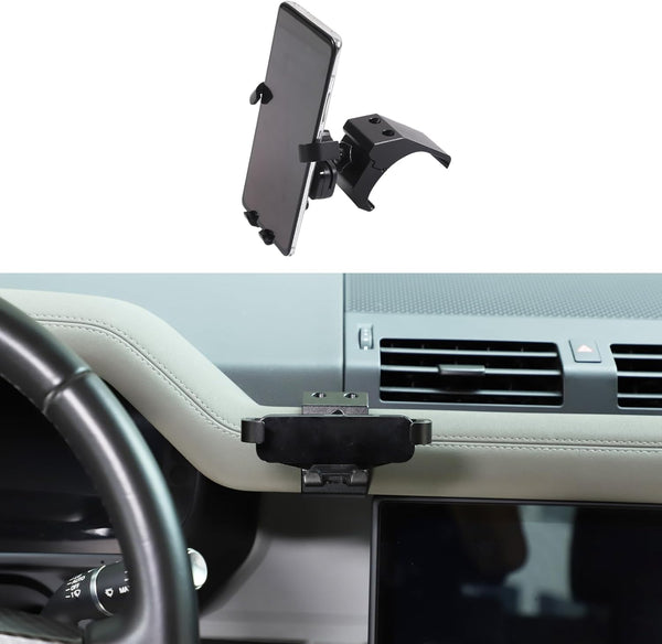 PIUGILH Car Phone Holder for Land Rover Defender 90 110 130 2020-2023, Center Console Dash Board Mount Holder
