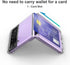 Slim Hard Rugged TPU Edge Case Cover for Galaxy Z Flip 3 with Clear Card Slot, Z POP
