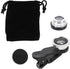 OUNONA 2 Sets 3-in-1 Clip-on Smartphone Camera Lens Kit with Fisheye Wide Angle