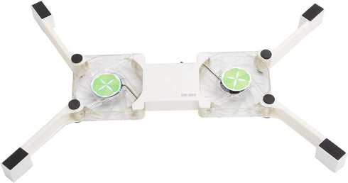 ASHATA Portable Laptop Cooling Pad, Foldable Cooler with 2 Light Emitting Fans for Notebook Computer