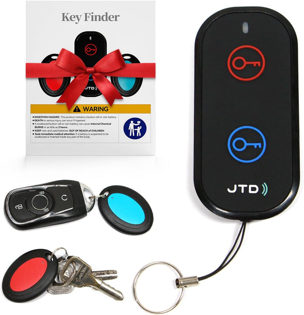 JTD Key Finder Locator with Sound, Remote Finder - 2 Receivers, 1 Car