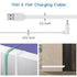 10 v3 90 2-Pack, Smays ft Cable for WYZE Cam Pan Camera, Long Micro USB Flat Power Cord, Degree White