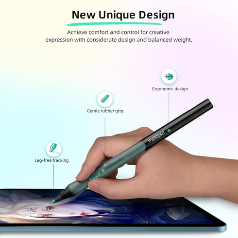 Metapen Pencil D1 for Apple iPad 10th/9th, Ergonomic Grip & Efficient Shortcuts, Stylus Pen for iPad Air 5, iPad Pro