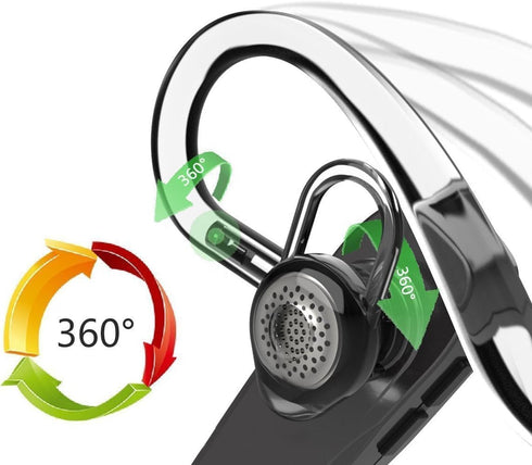 Ear Hooks 360° Rotatable Adjustable Soft Silicone Headset Clips, Anti-Slip Sports Clamp Loop Replacement (5Pcs 6mm