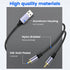 MOSWAG USB to RCA Cable, Dual RCA Stereo Y Splitter Cord, Nylon Braided Adapter for Laptop, PC, DVD Player, Speaker