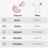 Tempo 30 Pink Wireless Earbuds for Small Ears, Comfortable Bluetooth Ear Buds for Women and Men, Sweatproof, Long