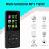 imkavery 128GB MP3 5.2, Player with Bluetooth Portable Black Music Player for Kids with Built-in HD Speaker, FM Radio
