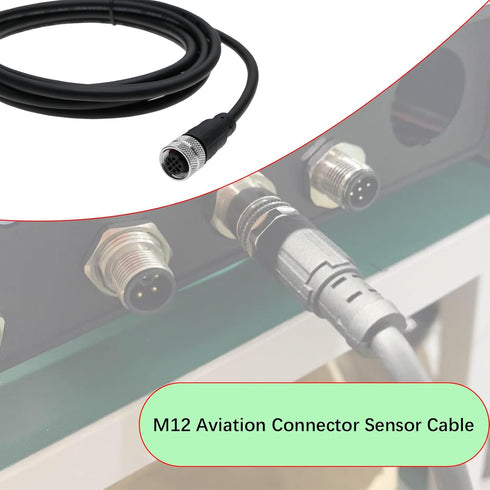 5 Pin M12 Sensor Connector Straight Aviation Cable Female to Female Aviation Socket Waterproof Electrical Cable for Industrial Automation Control