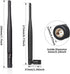 Fosi Audio Bluetooth Antenna WiFi SMA Male PC 2.4GHz 6dBi Single Band Boost Bluetooth Audio Range for Home Office Wireless Network Router IP Camera Amplifier Wireless Range Extender 2 Pack (SMA-Male) by Fosi Audio