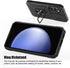 for Samsung Galaxy S23 FE Case, Shockproof Phone Case & Sliding Camera Cover & Ring Holder Kickstand with Screen