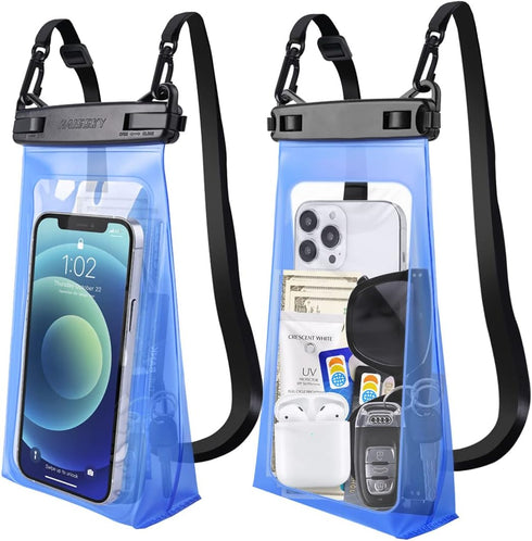 Large Capacity Waterproof Phone Pouch for iPhone 15 14 13 12 11 Pro Max X XR 8 Plus Samsung Up to 6.9'', IPX8 Dry Bag