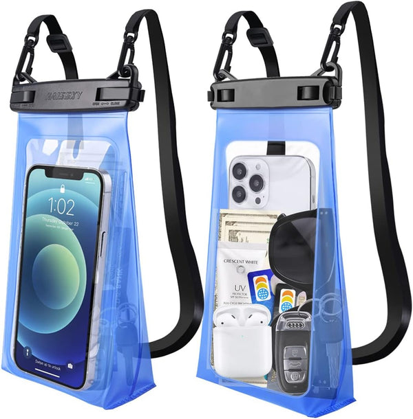 Large Capacity Waterproof Phone Pouch for iPhone 15 14 13 12 11 Pro Max X XR 8 Plus Samsung Up to 6.9'', IPX8 Dry Bag