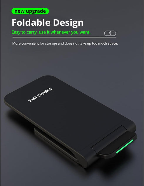 Charging Stand, Certified 15W Fast Charger for iPhone X, 8, 8 Plus, Multifunctional Charging for Various Devices