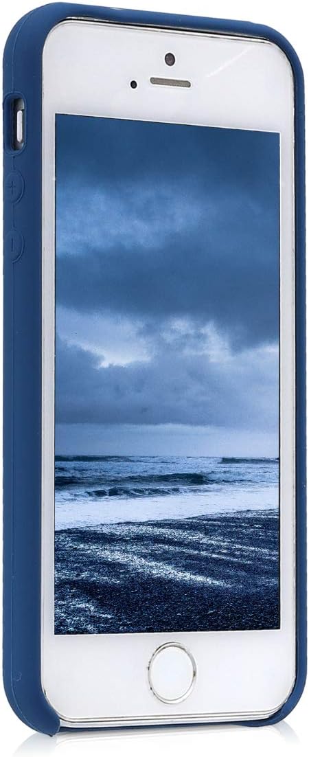 kwmobile TPU Silicone Case for Apple iPhone SE (1.Gen 2016) / iPhone 5 / iPhone 5S - Dark Blue Phone Cover