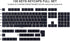 Tsungup Custom Keycaps, PBT Side Printed Keycap Set, 135 Keys Contour Line Keycaps for Cherry MX Switches, Black