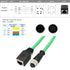 Ethernet Adapter Cable for SICK Keyence Datalogic Omron Vision Sensor System, M12 4 Pin to RJ45 Female Cat5e 5m