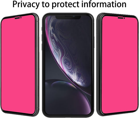 2 Piece Privacy Tempered Glass for iPhone 11 / iPhone XR 6.1 inch Anti-blue Anti-Spy Screen Protector Mirror Gradient Colorful