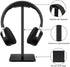 Link Dream Headphone Stand Headset Holder- Gaming Headset Holder with Aluminum Supporting Bar Flexible Headrest Anti-Slip Earphone Stand for All Headphones, Black
