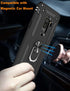 IKAZZ Galaxy S9 Plus Case, Heavy Duty Shockproof Phone Cover with Magnetic Kickstand in Black