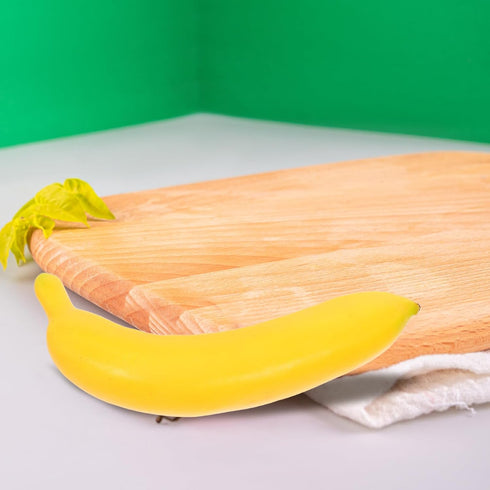 6pcs VICASKY Lifelike Artificial Bananas Weighted Simulation Fruit Kitchen Cabinet Decor Wedding Party Photography