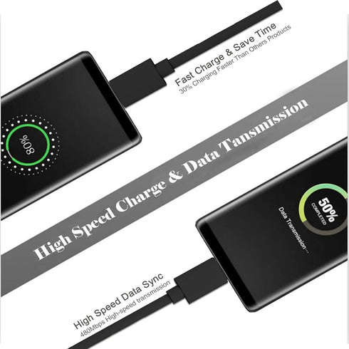 10ft Micro USB Cable for Fast Charging & Data Transfer - Compatible with Samsung Galaxy, Kindle Fire, LG, PS4, Xbox -