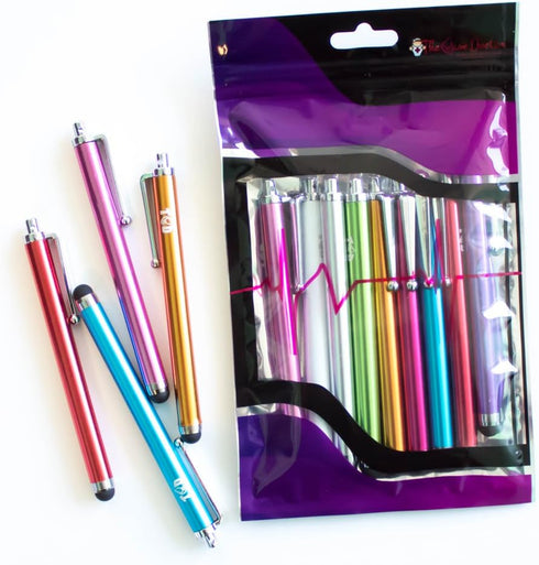 TCD 10 Pack Black High Precision Universal Capacitive Stylus Pens for Touch Screens, Compatible with iPhone, iPad,